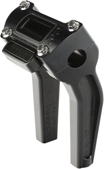 THRASHIN SUPPLY CO. Handlebar Risers - Pull Back - 6-1/2" - Gauge Cutout - Black TSC-6500-1