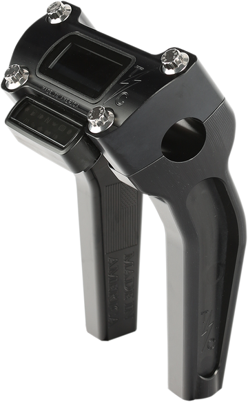 THRASHIN SUPPLY CO. Handlebar Risers - Pull Back - 6-1/2" - Gauge Cutout - Black TSC-6500-1