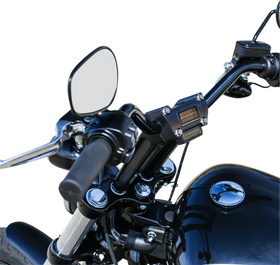 THRASHIN SUPPLY CO. Handlebar Risers - Straight - 8" - Gauge Cutout - Black TSC-8025-1