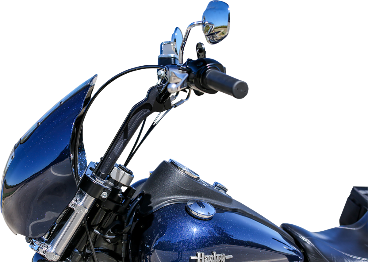THRASHIN SUPPLY CO. Handlebar Risers - Pull Back - 9-1/2" - Black TSC-9525-1