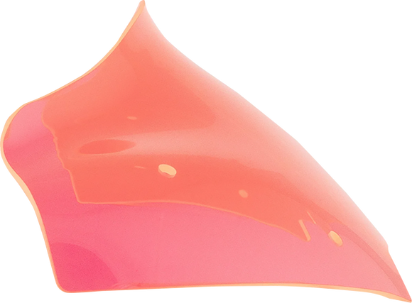 KLOCK WERKS Kolor Flare* Windshield - 10" - Pink Ice KWW-01-0750