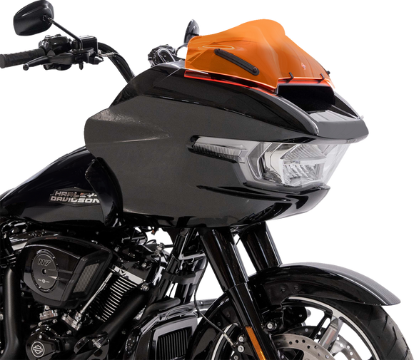 KLOCK WERKS Kolor Flare* Sport Windshield - 8" - Orange Ice KWW-01-0751