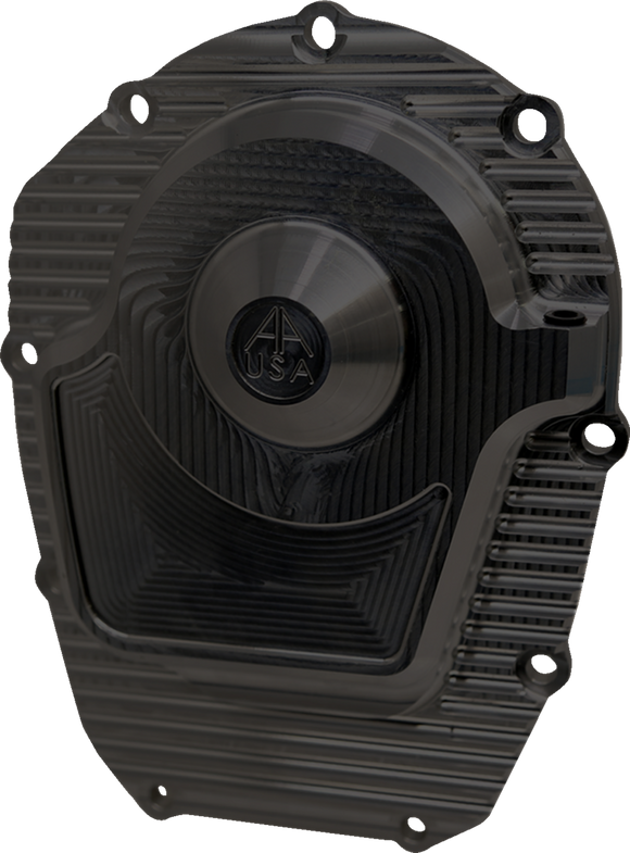 ALLOY ART Comp Cam Cover - Black - Finned - M8 M8CCC-2