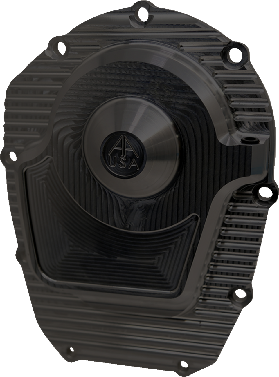 ALLOY ART Comp Cam Cover - Black - Finned - M8 M8CCC-2
