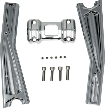 KODLIN USA Ascent Pro Risers - Pullback - 10" - Chrome KUS55134