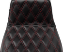 LE PERA Tailwhip Daddy Long Legs Seat - Red Double Diamond Stitch - FLH/FLT '23-'25 LV-587DLDD-R01