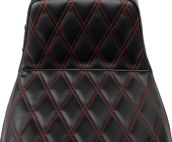 LE PERA Tailwhip Daddy Long Legs Seat - Red Double Diamond Stitch - FLH/FLT '23-'25 LV-587DLDD-R01