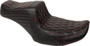 LE PERA Tailwhip Seat - Red Double Diamond Stitch - FLH/FLT '23-'25 LV-587DD-R01