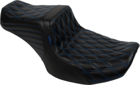 LE PERA Tailwhip Seat - Blue Double Diamond Stitch - FLH/FLT -'23-'25 LV-587DD-BE01