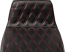 LE PERA Tailwhip Seat - Red Double Diamond Stitch - FLH/FLT '23-'25 LV-587DD-R01