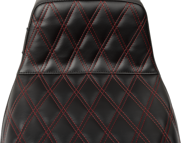 LE PERA Tailwhip Seat - Red Double Diamond Stitch - FLH/FLT '23-'25 LV-587DD-R01