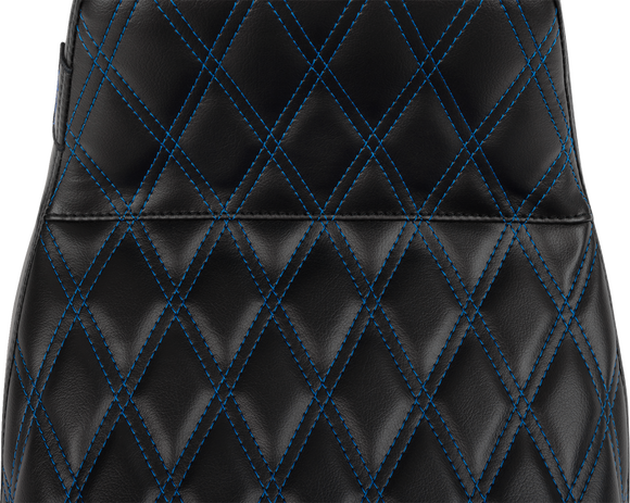 LE PERA Tailwhip Seat - Blue Double Diamond Stitch - FLH/FLT -'23-'25 LV-587DD-BE01