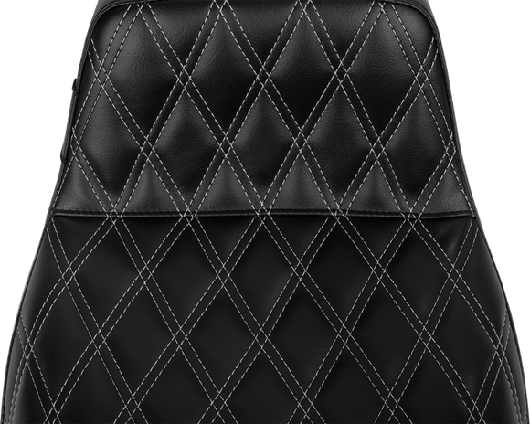 LE PERA Tailwhip Seat - Bright Gray Double Diamond Stitch - FLH/FLT '23-'25 LV-587DD-GY01