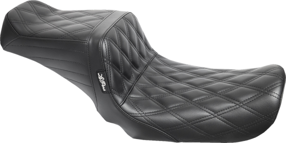 LE PERA Tailwhip Seat - Double Diamond - Black - FXD '04-'05 LF-581DD