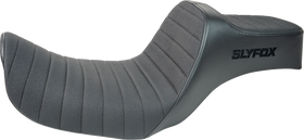 SLYFOX Highnoon Seat - Vinyl - Classic Stitch - Black Logo - Dyna '12-'16 4694A-slyfox