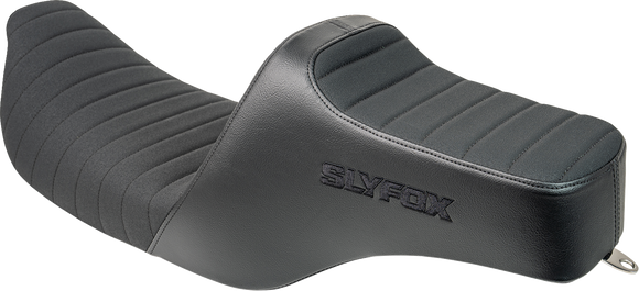SLYFOX Highnoon Seat - Vinyl - Classic Stitch - Black Logo - FL '97-'07 4702A-SlyFox