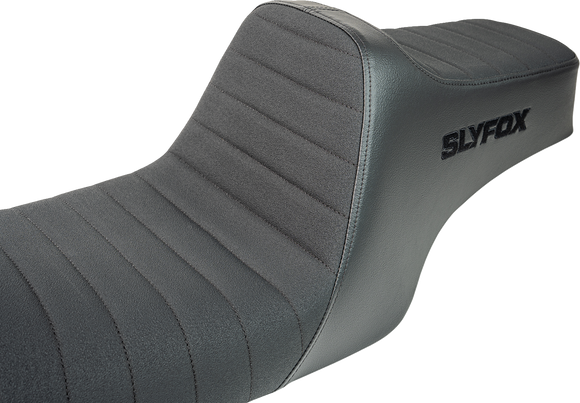 SLYFOX Highnoon Seat - Vinyl - Classic Stitch - Black Logo - FL '97-'07 4702A-SlyFox
