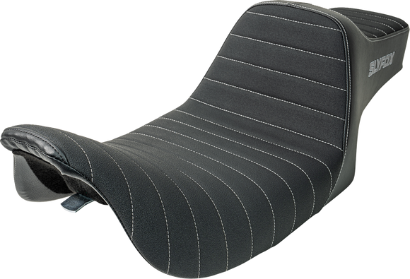 SLYFOX Highnoon Seat - Vinyl - Classic Stitch - Gray Logo - FL '97-'07 4702B-SlyFox