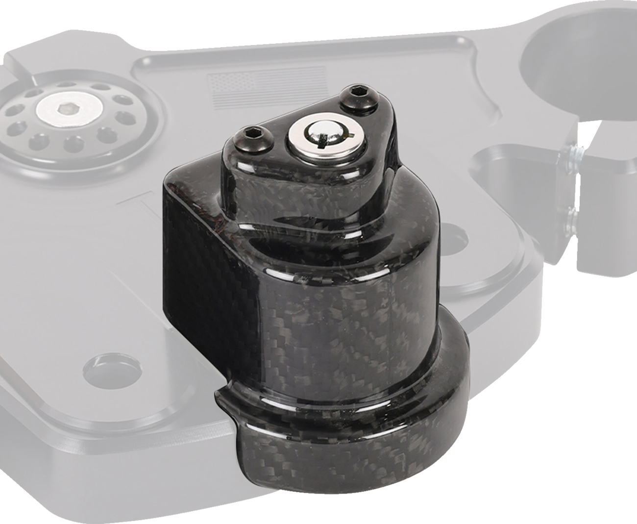 THRASHIN SUPPLY CO. Cover Steering Lock - Gloss Weave Carbon Fiber TSC-3033-0
