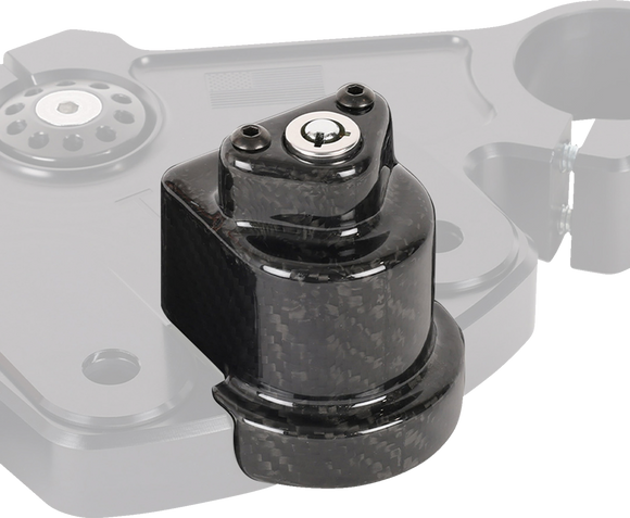 THRASHIN SUPPLY CO. Cover Steering Lock - Gloss Weave Carbon Fiber TSC-3033-0