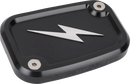 THRASHIN SUPPLY CO. Master Cylinder Cover - Brake - Front - Black/Twice-Cut TSC-3176-4