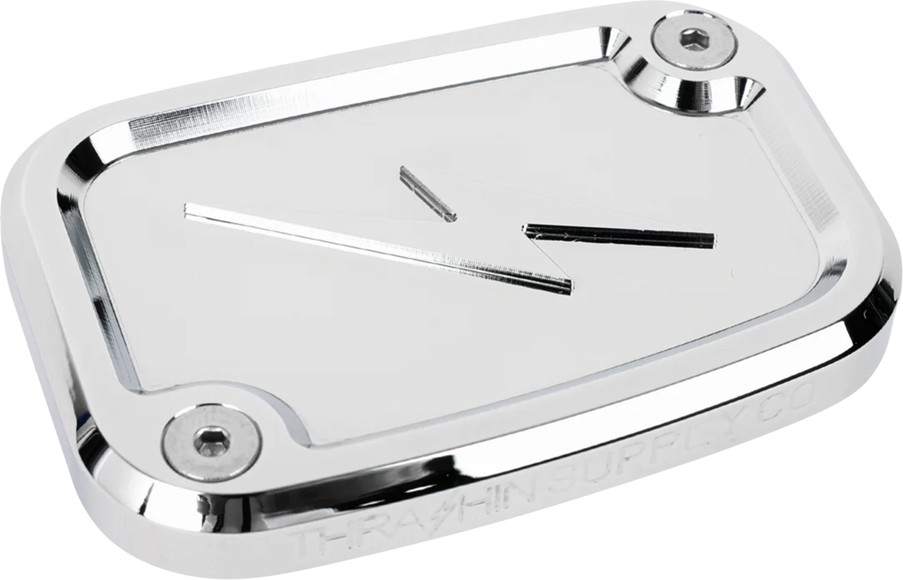 THRASHIN SUPPLY CO. Master Cylinder Cover - Brake - Front - Chrome TSC-3176-3
