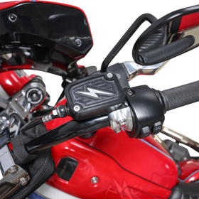 THRASHIN SUPPLY CO. Master Cylinder Cover - Brake - Front - Black/Twice-Cut TSC-3176-4