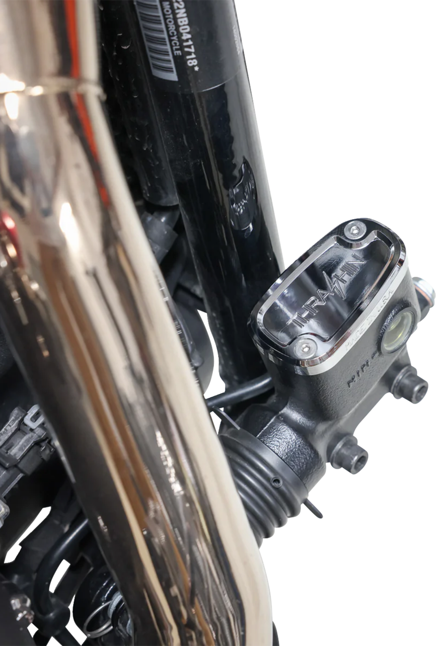 THRASHIN SUPPLY CO. Brake Reservoir Cap - Rear - Chrome - '18+ Softail TSC-3177-3