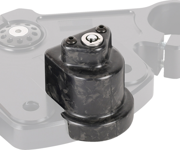 THRASHIN SUPPLY CO. Cover Steering Lock - Matte Forged Carbon Fiber TSC-3033-1