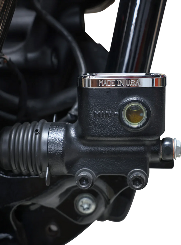 THRASHIN SUPPLY CO. Brake Reservoir Cap - Rear - Chrome - '18+ Softail TSC-3177-3