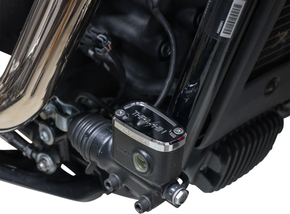 THRASHIN SUPPLY CO. Brake Reservoir Cap - Rear - Chrome - '18+ Softail TSC-3177-3