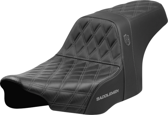 SADDLEMEN Pro Series SDC Performance Seat - Gray Stitching - w/o Backrest - FLT/FLH '23-'24 SC82307D2