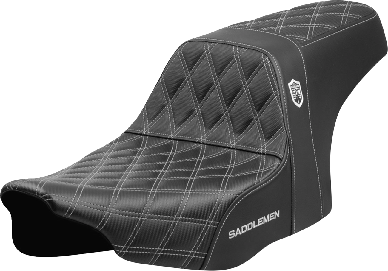 SADDLEMEN Pro Series SDC Performance Seat - Silver Stitching - w/o Backrest - FLT/FLH '23-'24 SC82307D5
