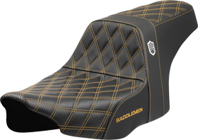 SADDLEMEN Pro Series SDC Performance Seat - Gold Stitching - w/o Backrest - FLT/FLH '23-'24 SC82307D7