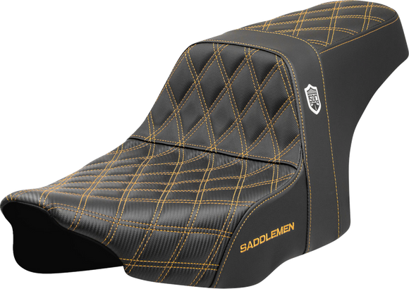 SADDLEMEN Pro Series SDC Performance Seat - Gold Stitching - w/o Backrest - FLT/FLH '23-'24 SC82307D7