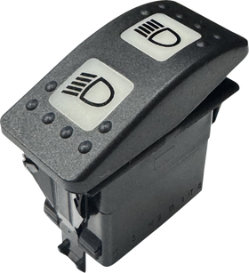 CUSTOM DYNAMICS Non-Interrupting 3-Position Lighted Rocker Switch - Shark Demon? 2 CD-OR-SWITCH