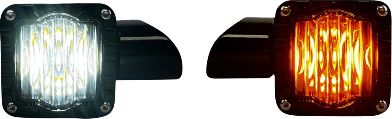 CUSTOM DYNAMICS Turn Signal - Shark Demon* - LED - Front - Smoke Lens SD-RG-FT-AW