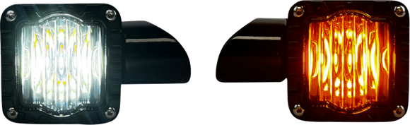 CUSTOM DYNAMICS Turn Signal - Shark Demon* - LED - Front - Smoke Lens SD-RG-FT-AW