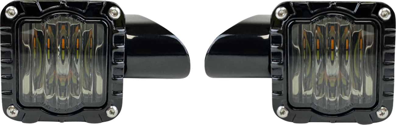 CUSTOM DYNAMICS Turn Signal - Shark Demon* - LED - Front - Smoke Lens SD-RG-FT-AW