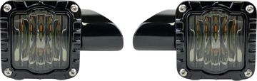 CUSTOM DYNAMICS Turn Signal - Shark Demon* - LED - Front - Smoke Lens SD-RG-FT-AW