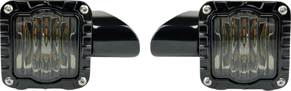 CUSTOM DYNAMICS Turn Signal - Shark Demon* - LED - Front - Smoke Lens SD-RG-FT-AW