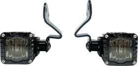 CUSTOM DYNAMICS Front Turn Signals - Shark Demon? - LED - Amber/White - Smoke SD-23RG-FT-AW?