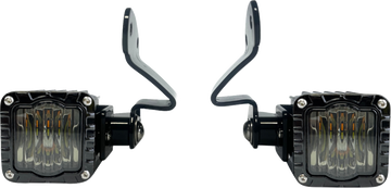 CUSTOM DYNAMICS Front Turn Signals - Shark Demon? - LED - Amber/White - Smoke SD-23RG-FT-AW?