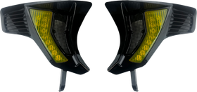 CUSTOM DYNAMICS Shark Demon? Turn Signal Vents - Yellow Lens SD-RG23-VTS-AB