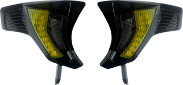 CUSTOM DYNAMICS Shark Demon? Turn Signal Vents - Yellow Lens SD-RG23-VTS-AB