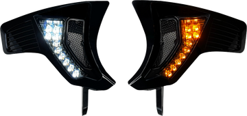 CUSTOM DYNAMICS Shark Demon? Turn Signal Vents - Smoke Lens SD-RG23-VTS-AW