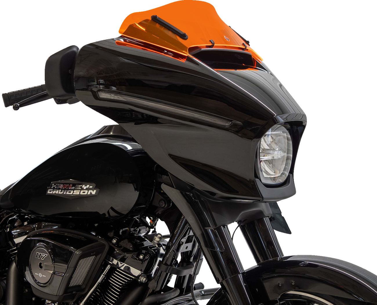 KLOCK WERKS Kolor Flare* Windshield - 6-1/2" - Orange Ice - FLHX KWW-01-0737