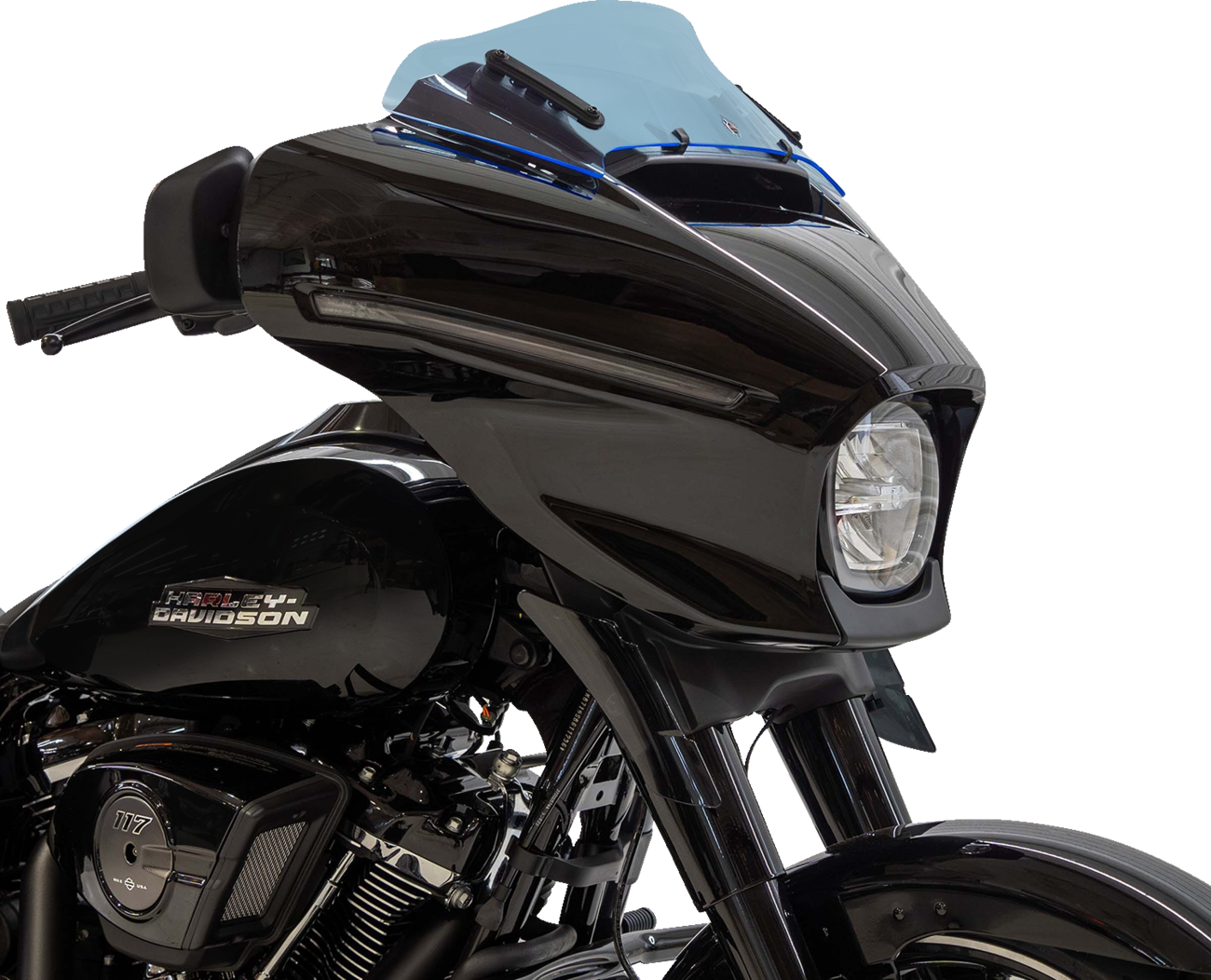 KLOCK WERKS Kolor Flare* Windshield - 6-1/2" - Blue Ice - FLHX KWW-01-0740