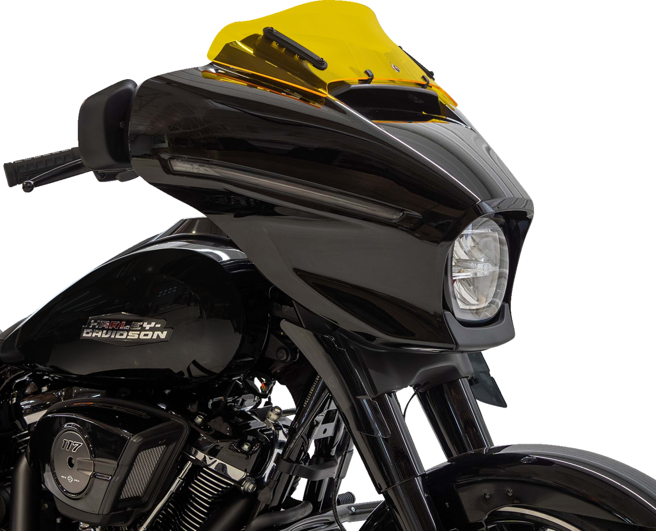 KLOCK WERKS Kolor Flare* Windshield - 6-1/2" - Yellow - FLHX KWW-01-0743