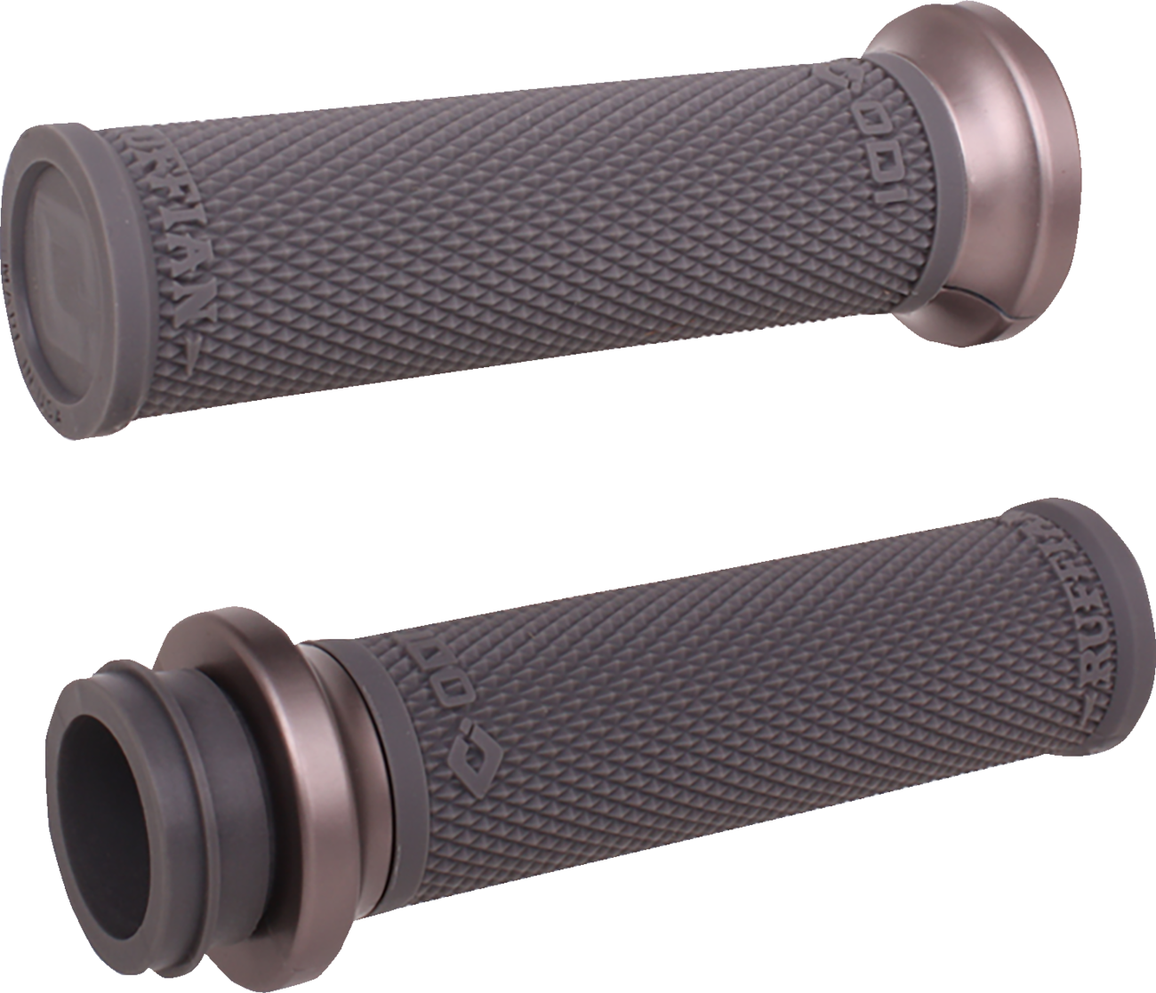 ODI Ruffian Lock-On Street Grips - TBW - Black/Gunmetal V30HTWH-H